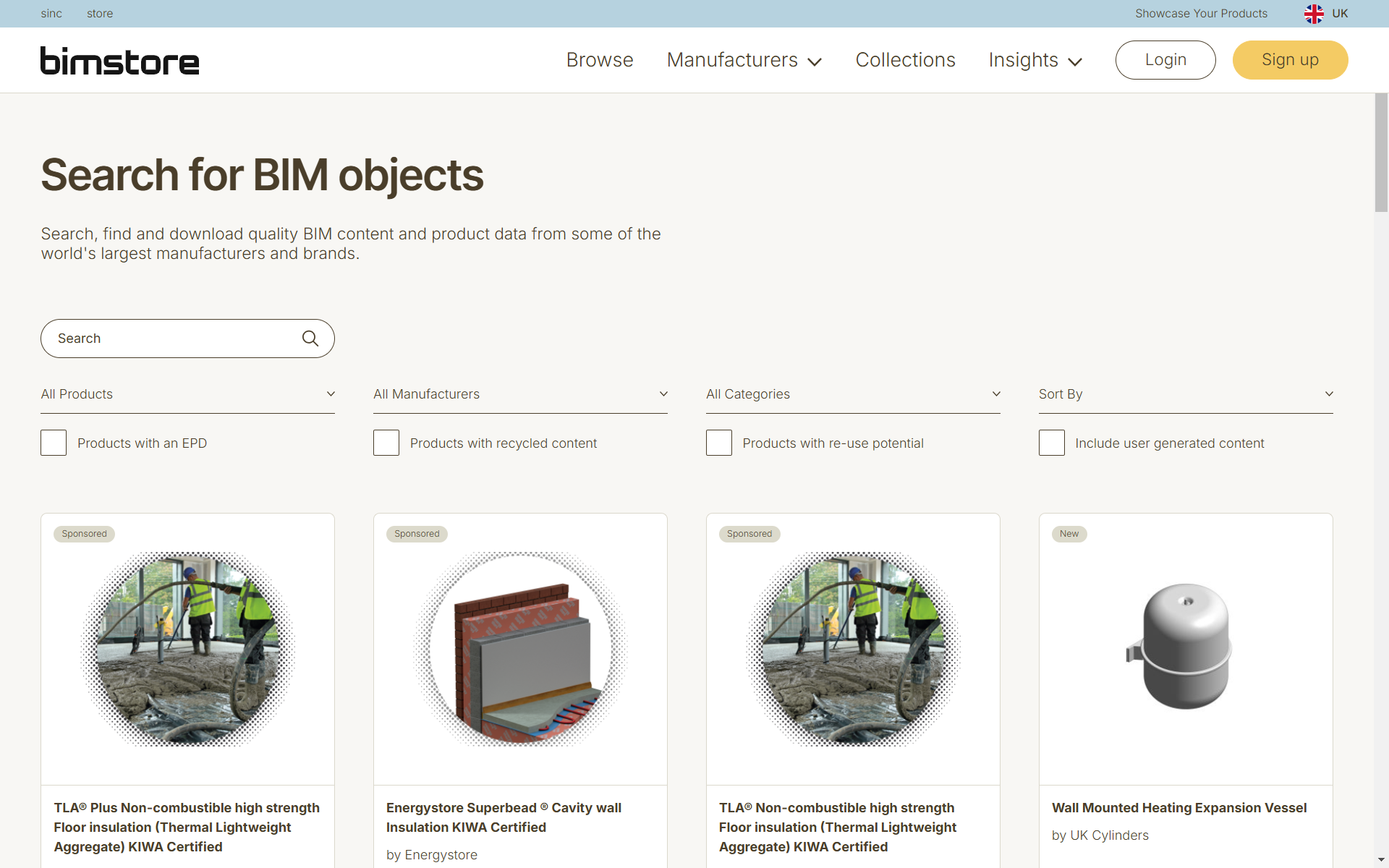 Bimstore Searching BIM Objects