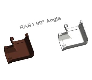 image of: FloPlast RAS1 90° Gutter Angle Square Line