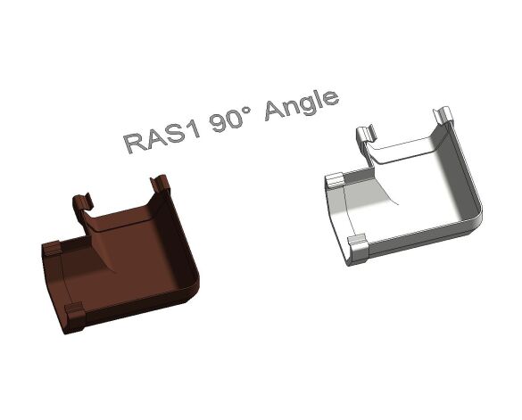 image of: FloPlast RAS1 90° Gutter Angle Square Line