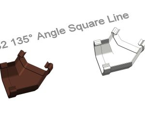 product of: FloPlast RAS2 135° Gutter Angle Square Line