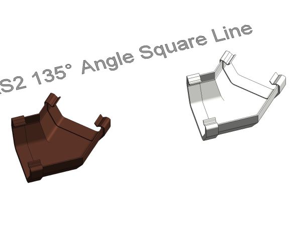 product of: FloPlast RAS2 135° Gutter Angle Square Line