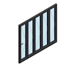 Product: AluK BSF70 Folding Door System (5 Pane)