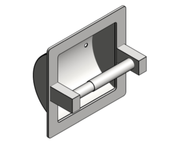 Revit, Bim, Store, Components, Generic, Model, Object, 13, American, Specialties, Inc., Recessed, Toilet, Tissue, Holder, 7402