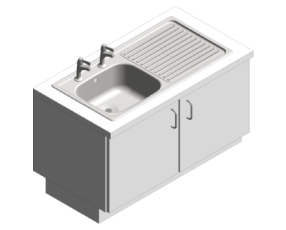 Casework, Revit, Bim, Benchmark, products, Double, Base, Unit, Kitchen, Classroom, Wet, Area, School, Science, Cabinate