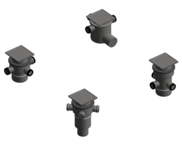 Image of Two Part Domestic Drain 150mm with Inlet - Tile / Resin / Concrete