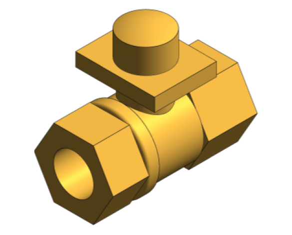 Revit, BIM, Store, Components, Architecture, Object, Free, Download, Ball, Isolate, Lever, Red, Pipe, System, MEP, Plumbing, Mechanical, Valve, 966EXT