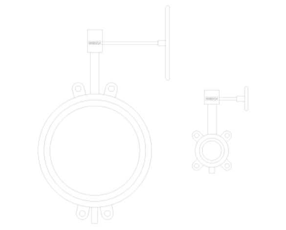 Product: Product: Gear Operated Semi Lugged Butterfly Valve - PN16