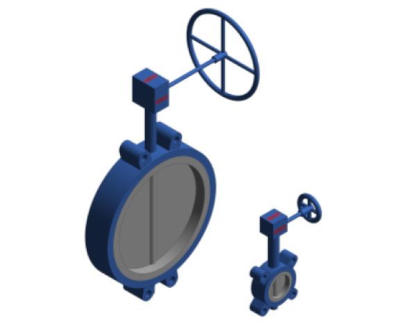 Product: Product: Gear Operated Semi Lugged Butterfly Valve - PN16