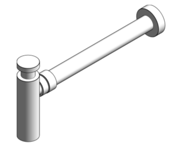 Revit, BIM, Store, Components, MEP, Object, Crosswater, MIKE PRO, Bottle, Trap, PRO0402C