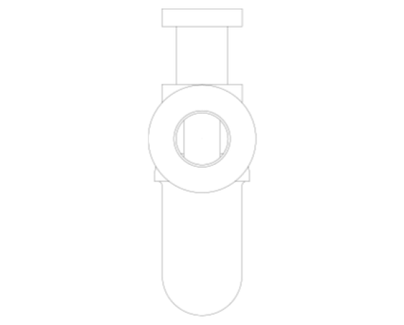 Revit, BIM, Store, Components, MEP, Object, Crosswater, Plumbing, Fixtures, Standard, Bottle, Trap, BTR0403C