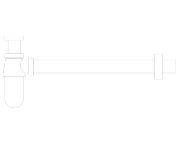 Revit, BIM, Store, Components, MEP, Object, Crosswater, Plumbing, Fixtures, Standard, Bottle, Trap, BTR0403C