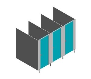 Product: Malvern Plus MFC Toilet Cubicles