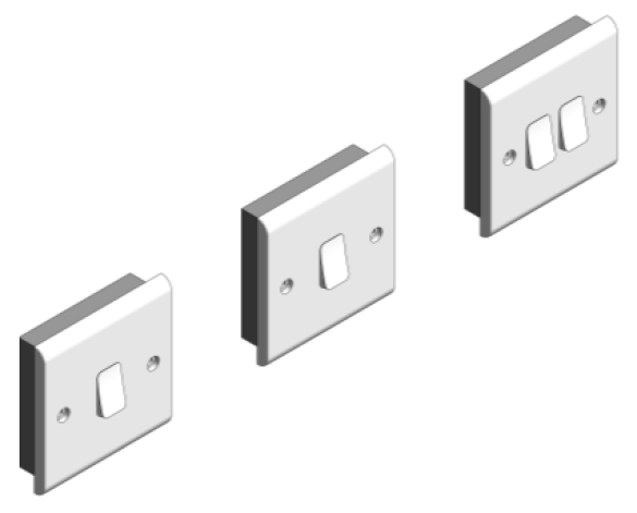 Bim, Content, Object, Component, BIM, Store, Revit, Free, Original, Library, Electrical, Power, Fixtures, Deta, Electrical, Sockets, Outlets, Switches, Plug, Gang, 10, 10A, Plate, Slimline