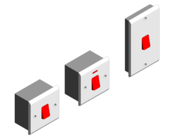 Bim, Content, Object, Component, BIM, Store, Revit, Free, Original, Library, Electrical, Power, Fixtures, Deta, Electrical, Sockets, Outlets, Switches, Plug, Gang, 45, 45A, DP, Switches, Slimline
