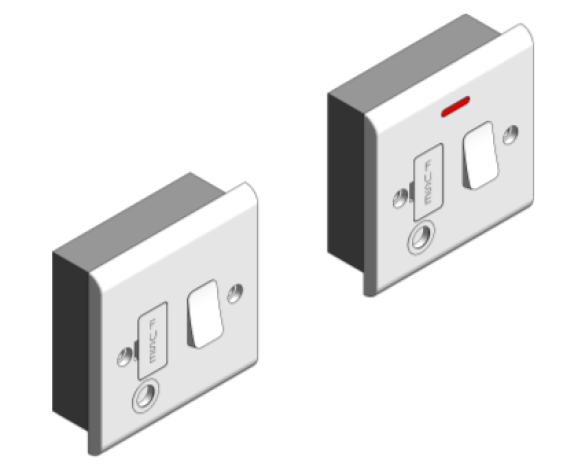 Bim, Content, Object, Component, BIM, Store, Revit, Free, Original, Library, Electrical, Power, Fixtures, Deta, Electrical, Sockets, Outlets, Connection, Unit, Slimline, Fuse