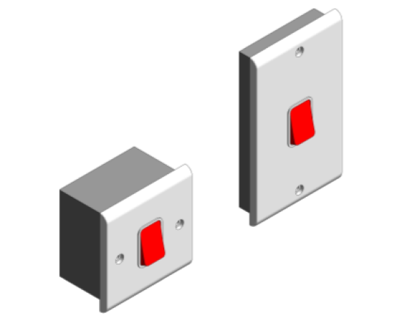 Bim, Content, Object, Component, BIM, Store, Revit, Free, Original, Library, Electrical, Power, Fixtures, Deta, Electrical, Sockets, Outlets, Switches, Plug, Gang, 45, 45A, DP, Switches, Slimline, Decor, Chrome, Satin, Satin Chrome