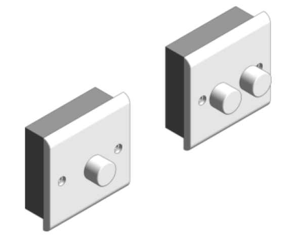 Bim, Content, Object, Component, BIM, Store, Revit, Free, Original, Library, Electrical, Power, Fixtures, Deta, Electrical, Sockets, Outlets, Dimmer, Switches, Slimline, Decor, Chrome, Satin, Satin Chrome