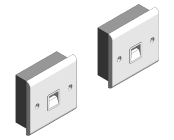 Bim, Content, Object, Component, BIM, Store, Revit, Free, Original, Library, Electrical, Power, Fixtures, Deta, Electrical, Sockets, Switches, Plug, Gang, Telephone, Outlets, Slimline, Decor, Chrome, Satin, Satin Chrome