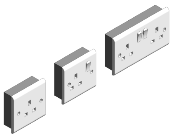 Bim, Content, Object, Component, BIM, Store, Revit, Free, Original, Library, Electrical, Power, Fixtures, Deta, Electrical, Sockets, Switches, Plug, Gang, Socket, Outlets, Slimline