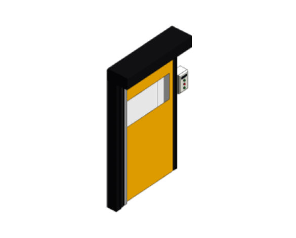 Bim, Revit, Components, Fire, Rated, GPR, Frame, Dortek, Doors, Single, Novosprint, Mono, High, Speed, Electric