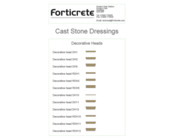 Bim, Content, Object, component, BIM, Store, Revit, Forticrete, Cast, Stone, Dressings, Decorative, Cill, Coping, Heads, Gable, Vents, Plinths, String, Course