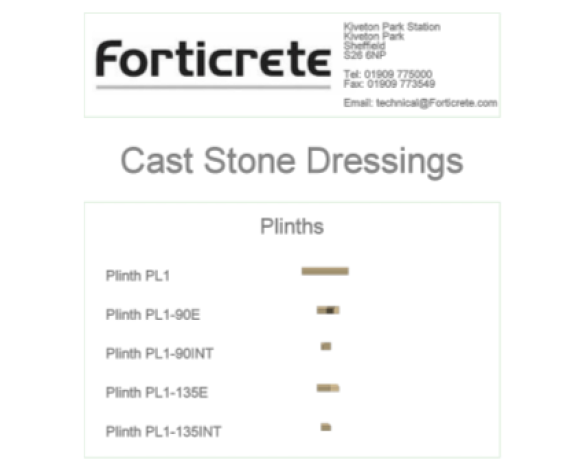 Bim, Content, Object, component, BIM, Store, Revit, Forticrete, Cast, Stone, Dressings, Decorative, Cill, Coping, Heads, Gable, Vents, Plinths, String, Course