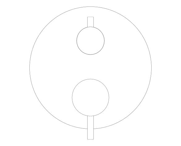 Product: ATRIO Thermostatic shower mixer for 2 outlets with integrated shut off/diverter valve (24358000)