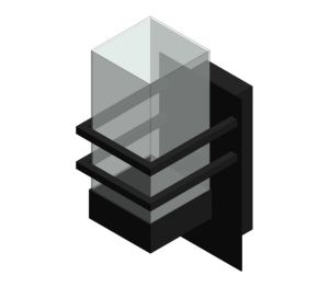 Product: Black Aluminium Contemporary Lantern - GL4812LU