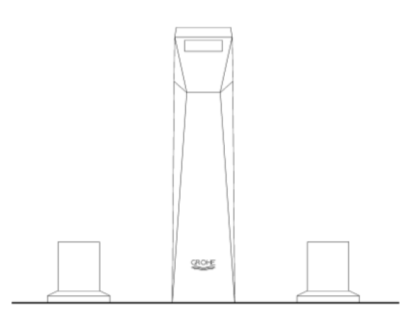 Product: ALLURE BRILLIANT Three-hole basin mixer 1/2″ M-Size (20627000)