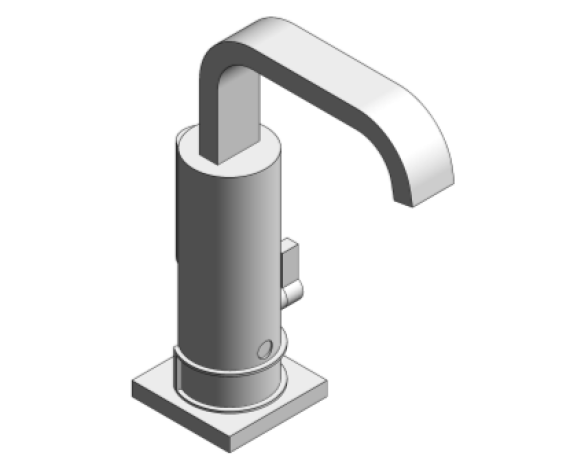 Revit, Bim, Store, Components, MEP, Object, Grohe, Plumbing, Fixtures, 14, METRIC, Allure, E, Infra, Red, Electronic, Basin, Tap, 36234000