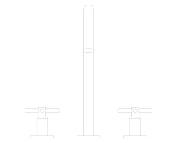 Product: ATRIO Three-hole basin mixer 1/2″ M-Size (20643000)