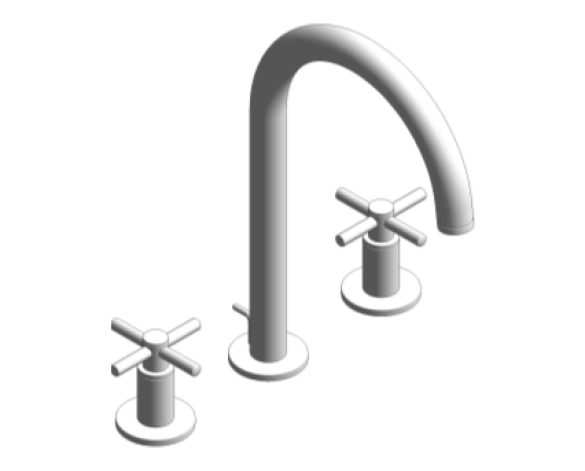 Product: ATRIO Three-hole basin mixer 1/2″ M-Size (20643000)