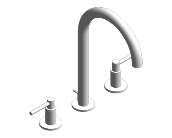 Product: ATRIO Three-hole basin mixer 1/2″ M-Size (20649000)