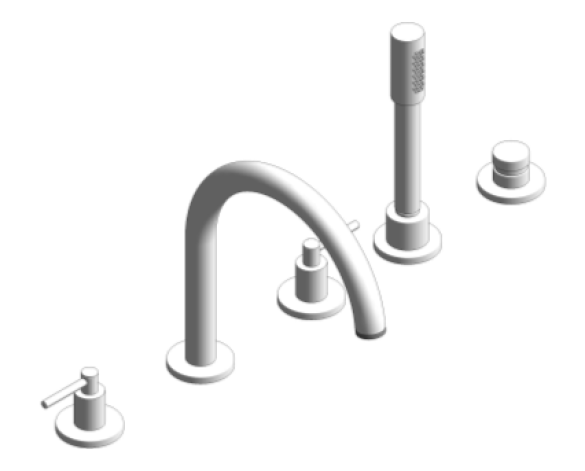 Product: ATRIO 5-hole bath/shower combination (29407000)