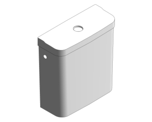Revit, Bim, Store, Components, MEP, Object, Grohe, Bau, Ceramic, Exposed, Flushing, Cistern, 39437000
