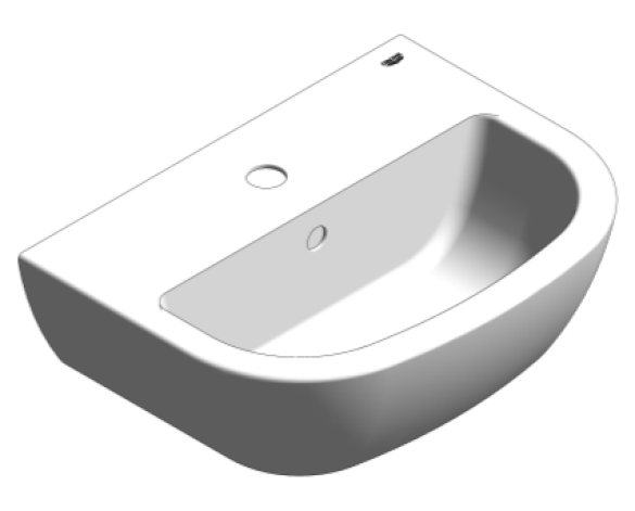 Revit, Bim, Store, Components, MEP, Object, Grohe, Bau, Ceramic, Handrinse, Basin, 45, 39424000
