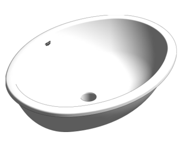 Revit, Bim, Store, Components, MEP, Object, Grohe, Bau, Ceramic, Universal, Washbasin, Under, Counter, 55, 39423000