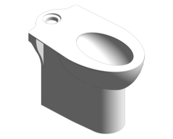 Revit, Bim, Store, Components, MEP, Object, Grohe, Bau, Ceramic, WC, Close, Coupled, Horizontal, Outlet, 39349000