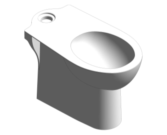 Revit, Bim, Store, Components, MEP, Object, Grohe, Bau, Ceramic, WC, Close, Coupled, 39429000, Horizontal, Outlet