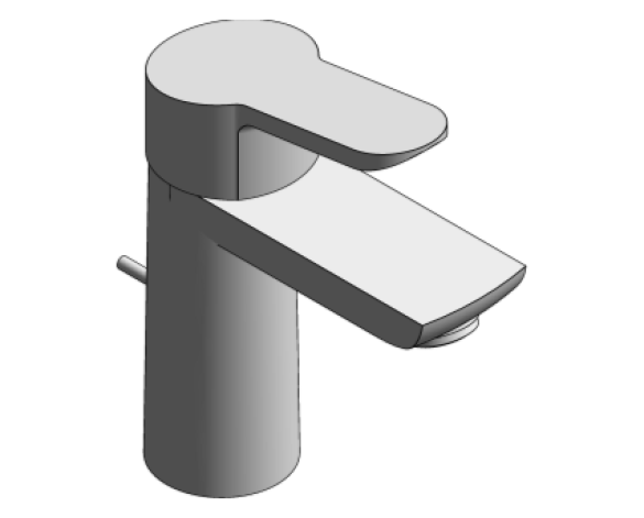 Revit, Bim, Store, Components, MEP, Object, Grohe, Plumbing, Fixtures, BauLoop,Basin,mixer,1/2″,S-Size,23335000
