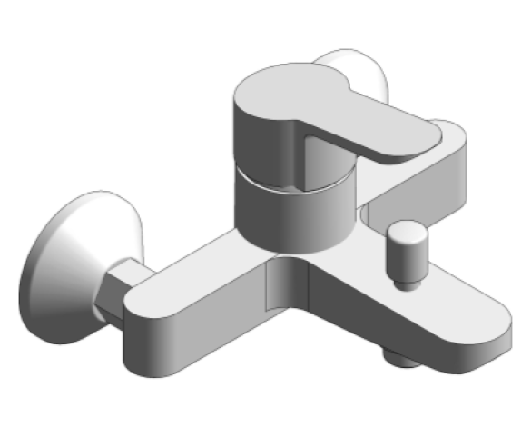 Revit, Bim, Store, Components, MEP, Object, Grohe, Plumbing, Fixtures, BauLoop,Single-lever,bath/shower,mixer,1/2″,23341000