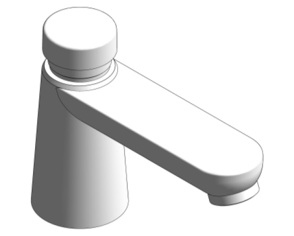 Revit, Bim, Store, Components, MEP, Object, Grohe, Plumbing, Fixtures, METRIC, Euroeco,Cosmopolitan,T,Self-closing,pillar,tap,1/2″,36265000