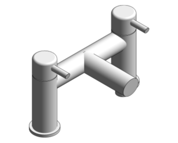 Revit, Bim, Store, Components, MEP, Object, Grohe, Plumbing, Fixtures, 14, METRIC, Concetto, Two, Handled, Bath, mixer, 25102000