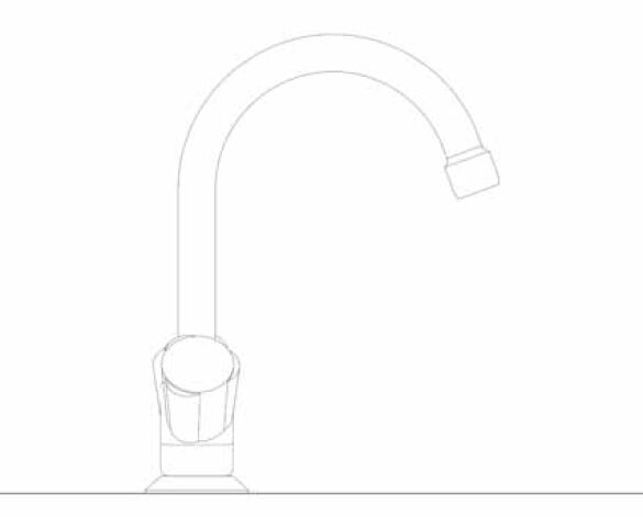 Revit, Bim, Store, Components, MEP, Object, Grohe, Plumbing, Fixtures, 14, METRIC, Costa, L, One, Hole, Basin, Mixer, 21337001