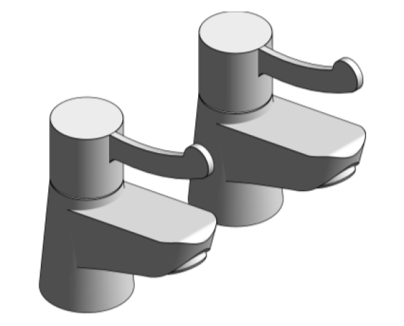 Revit, Bim, Store, Components, MEP, Object, Grohe, Plumbing, Fixtures, 14, METRIC, Costa, Pillar, Tap, Basin, 20427000