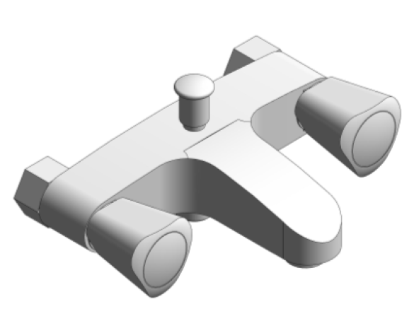 Revit, Bim, Store, Components, MEP, Object, Grohe, Plumbing, Fixtures, 14, METRIC, Costa, S, Bath, Mixer, 25485001