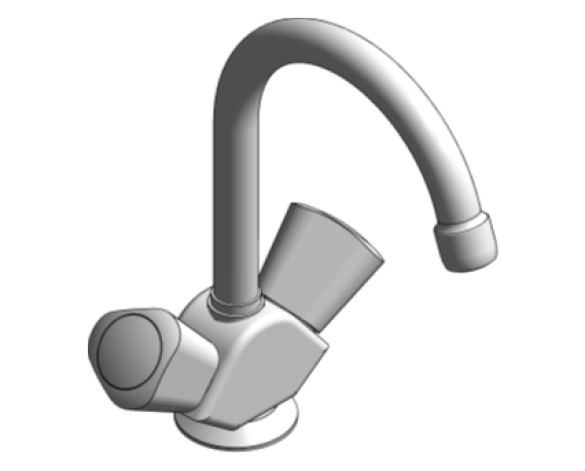 Revit, Bim, Store, Components, MEP, Object, Grohe, Plumbing, Fixtures, 14, METRIC, Costa, S, Single, Hole, Basin, Mixer, 21338001