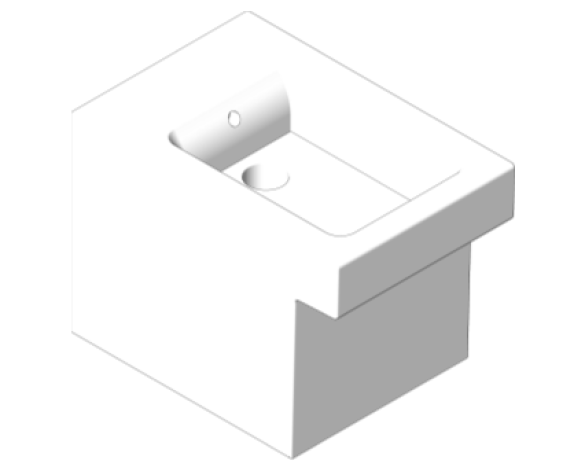Revit, Bim, Store, Components, MEP, Object, Grohe, Cube, Ceramic, Floor, standing, back, to, wall, WC, 3948500H