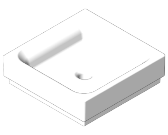 Revit, Bim, Store, Components, MEP, Object, Grohe, Cube, Ceramic, Vessel, basin, 40, 3948200H