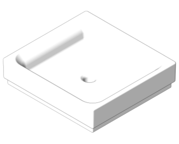 Revit, Bim, Store, Components, MEP, Object, Grohe, Cube, Ceramic, Vessel, basin, 50, 3948100H